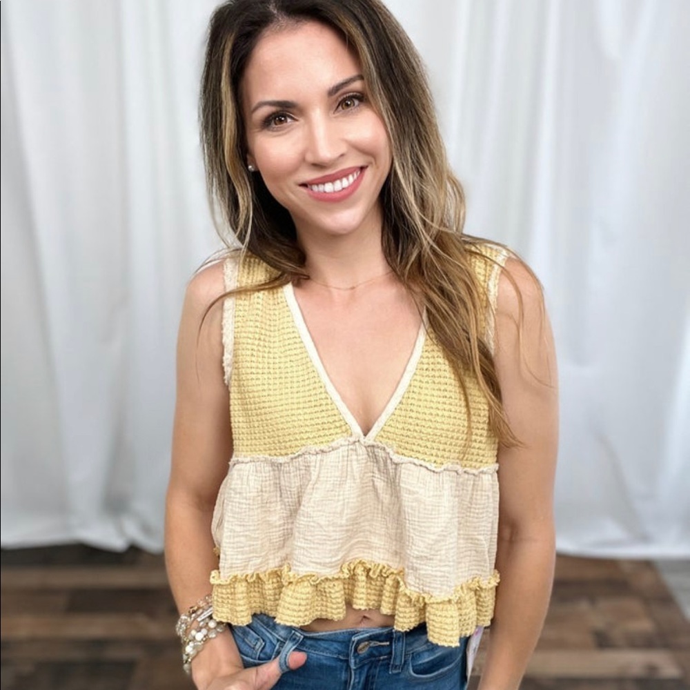 Cute Ruffled Tank Top